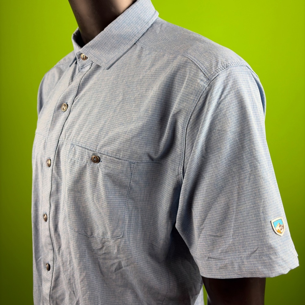 KUHL Optimizer Stretch Hiking Shirt Mens XL Short Sleeve Button Up Front Pocket